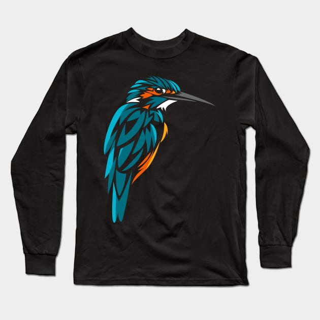 Tribal Sparrow Long Sleeve T-Shirt by albertocubatas